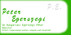 peter egerszegi business card
